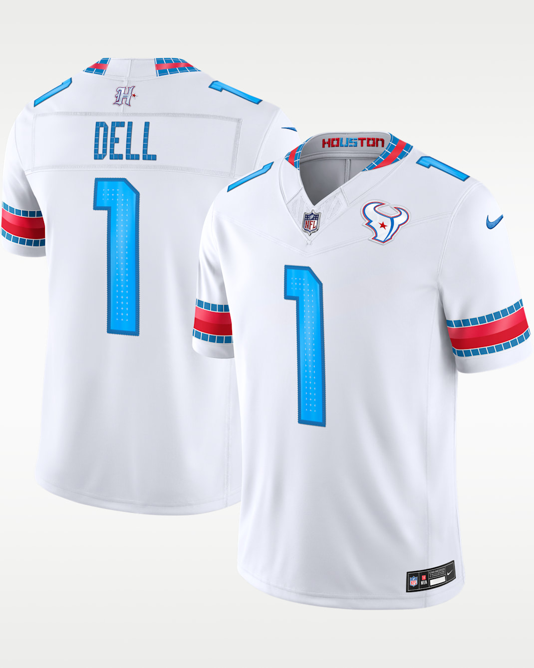 Tank Dell Houston Texans Rivalries Collection Men's Nike Dri-FIT NFL Limited Jersey - White
