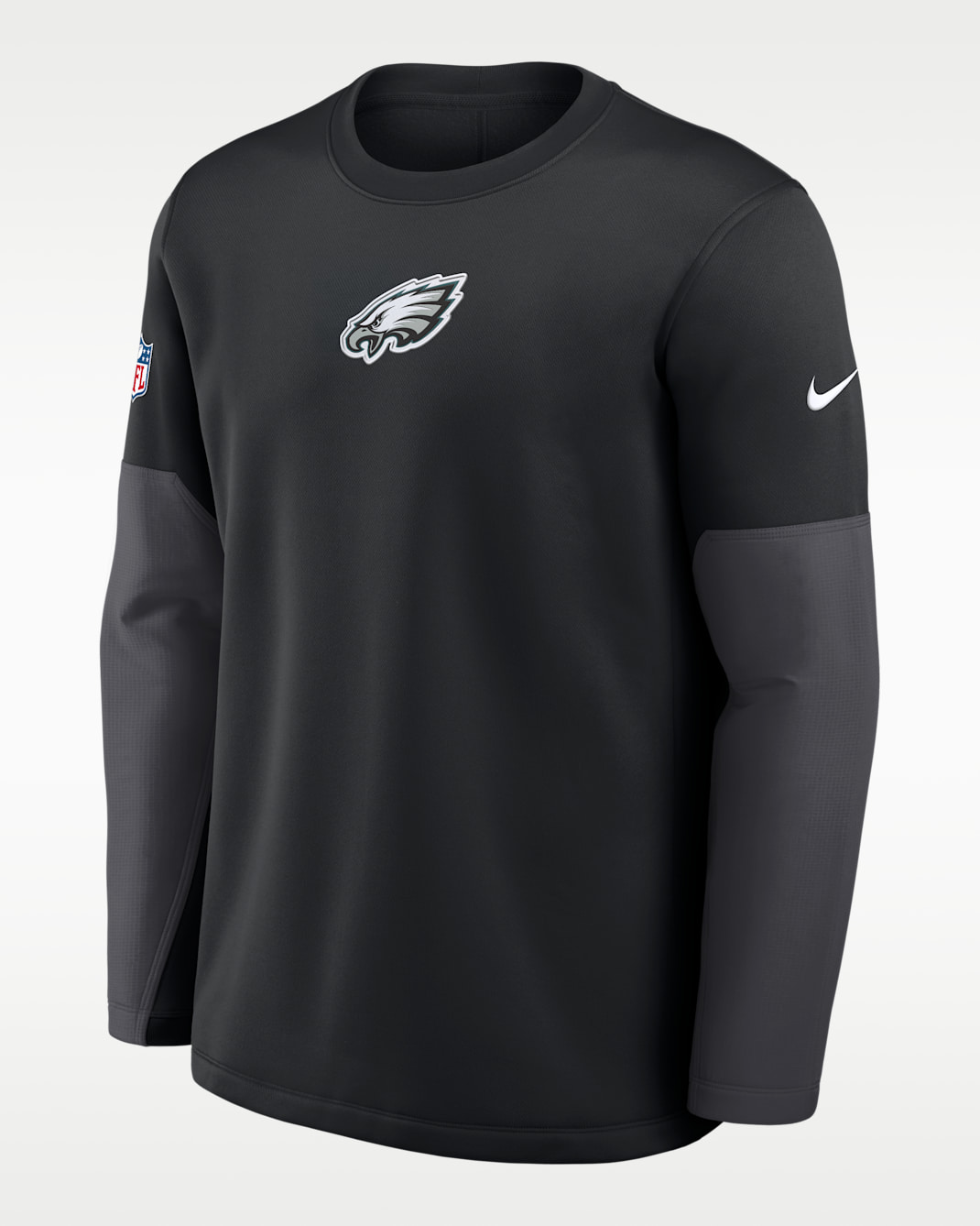 Philadelphia Eagles Scripted To Win Sideline Coach Men's Nike Therma-FIT NFL Long-Sleeve T-Shirt - Black