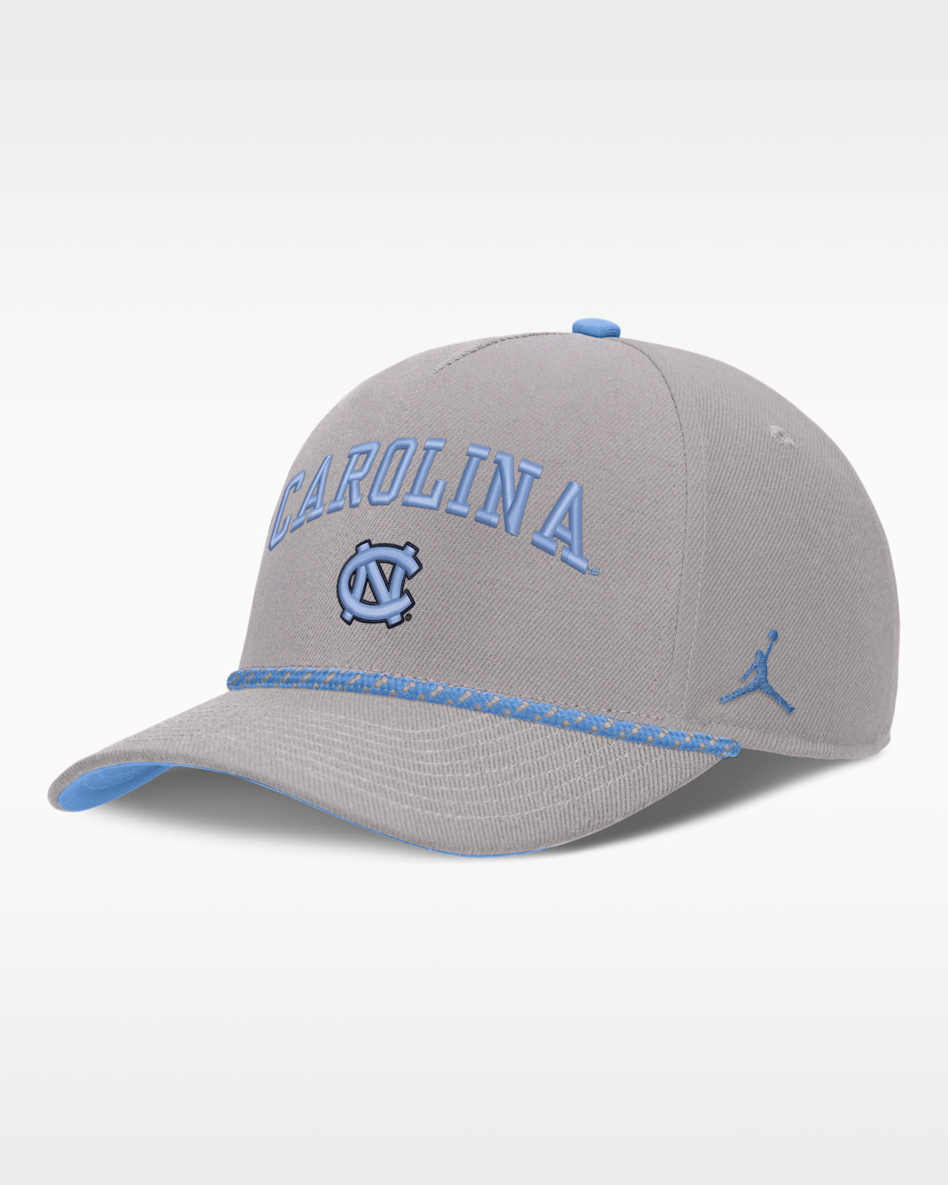 North Carolina Primetime Rise Rope Men's Jordan Brand College Adjustable Hat - Grey