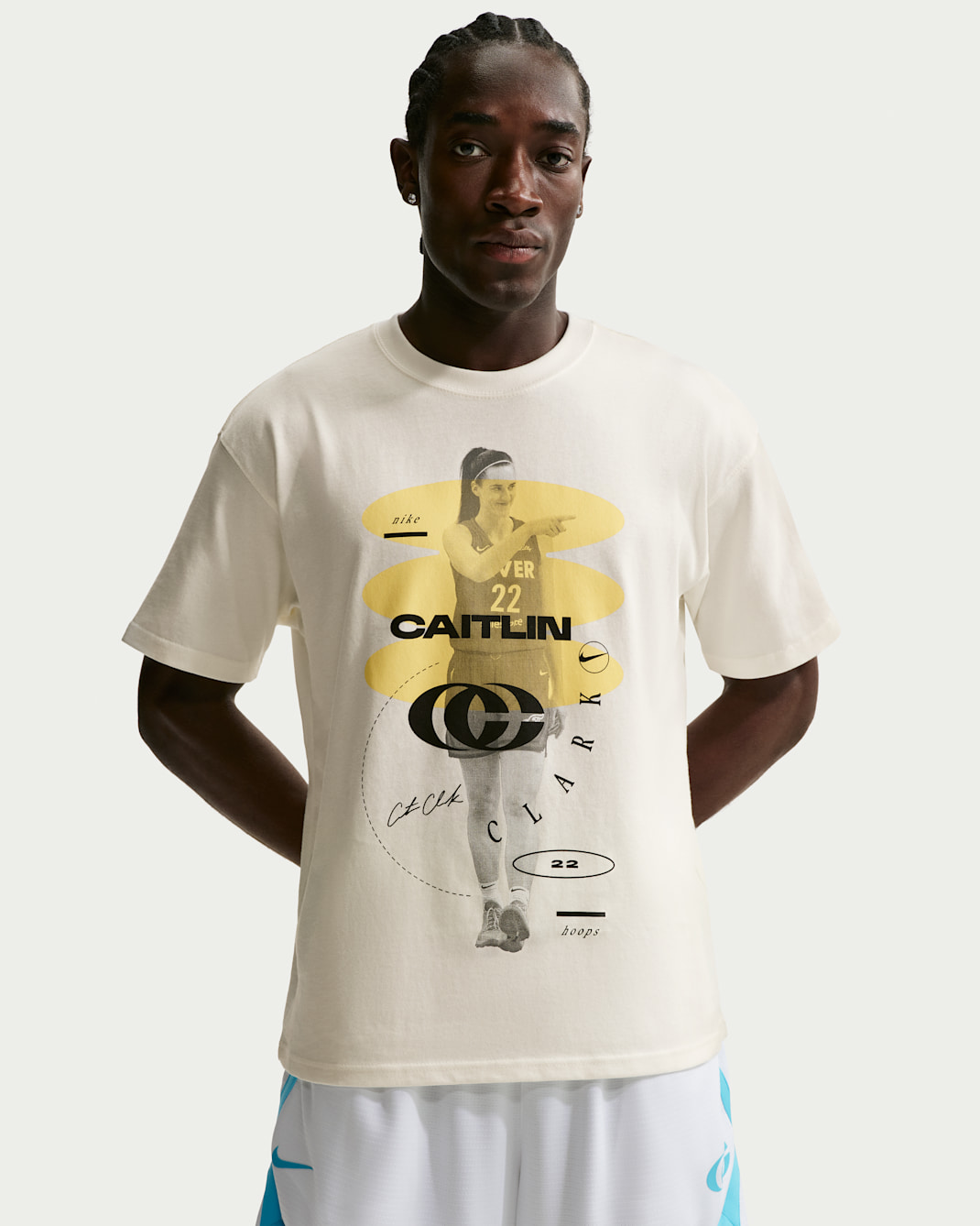 Caitlin Clark Logo Nike Basketball T-Shirt - Sail