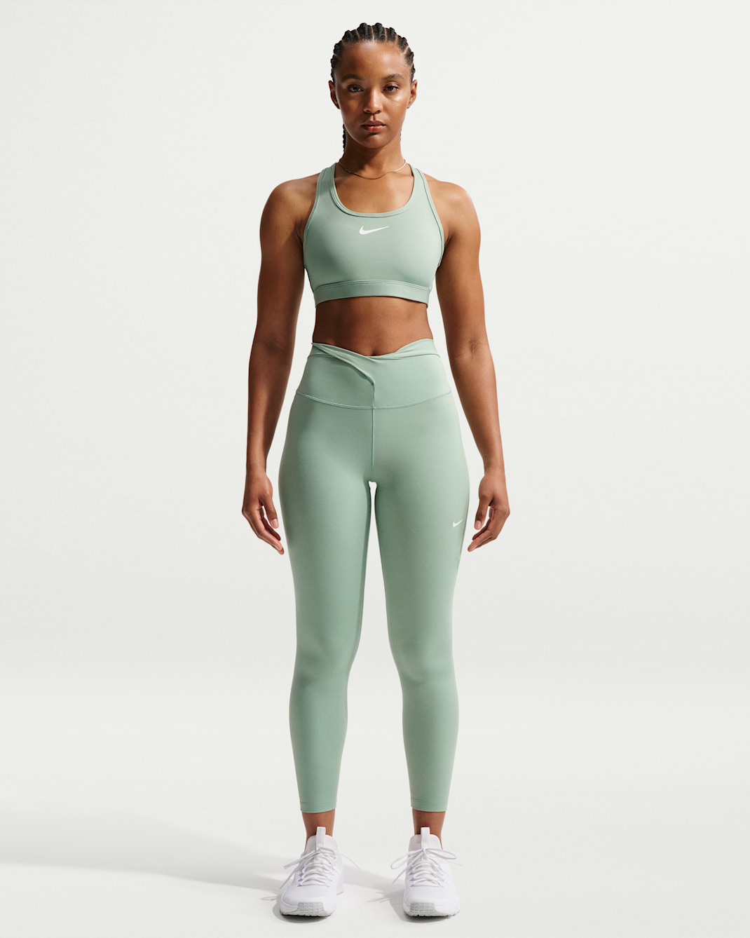 Nike One Women's High-Waisted 7/8 Leggings - Steam/White