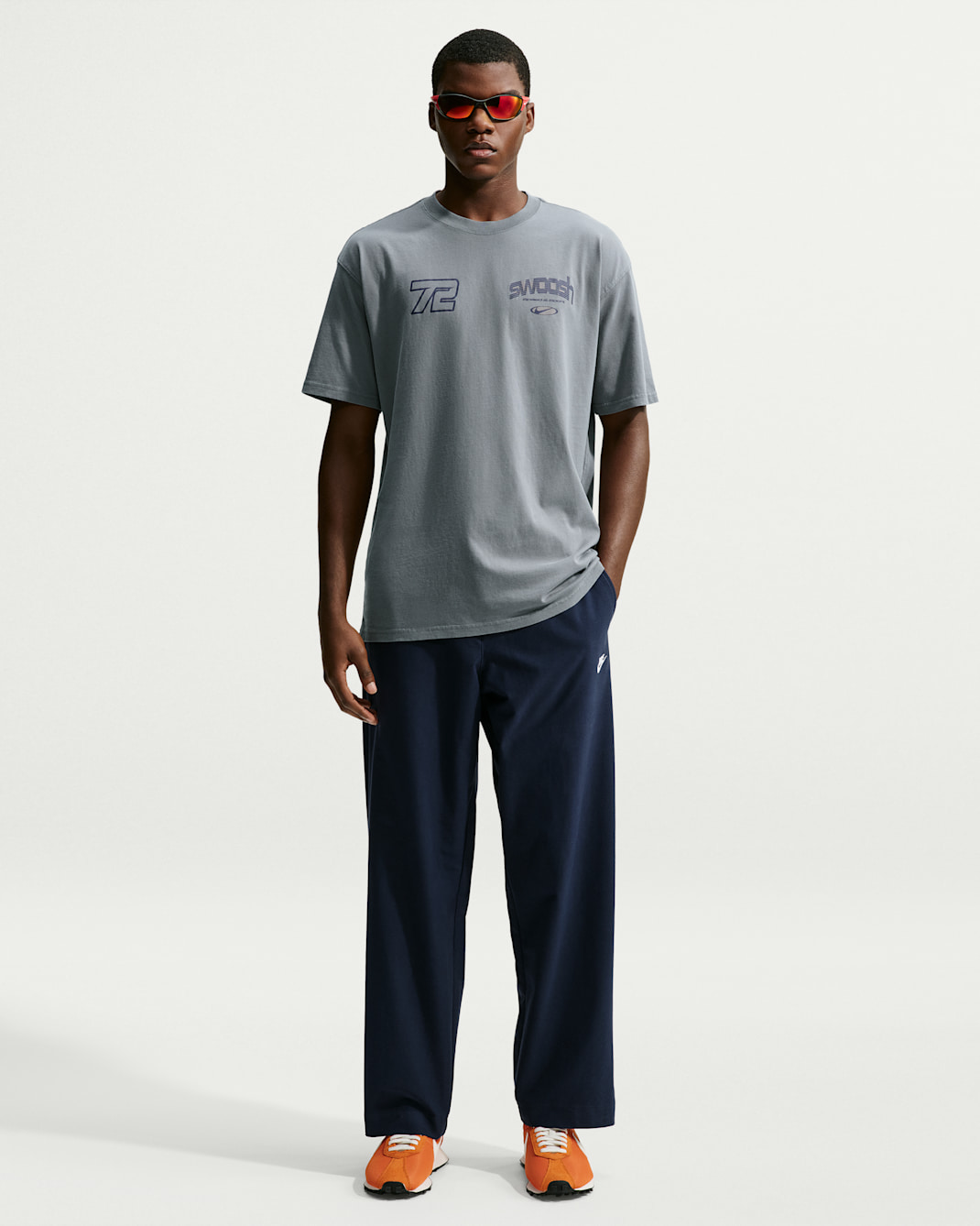 Nike Sportswear Club Men's Straight Stretch Trousers - Obsidian/White