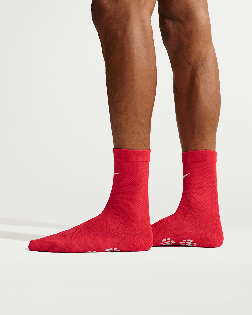 Nike VaporFast Crew Soccer Socks (1 Pair) - University Red/Wolf Grey/White/White