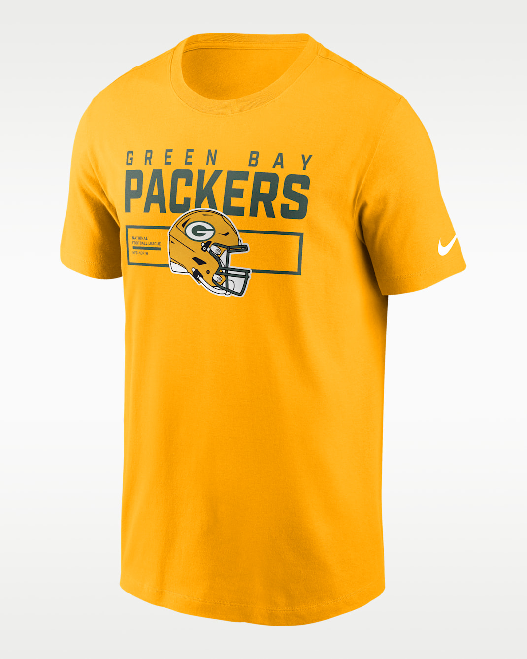 Playera Nike de la NFL para hombre Green Bay Packers Helmet Essential - Oro
