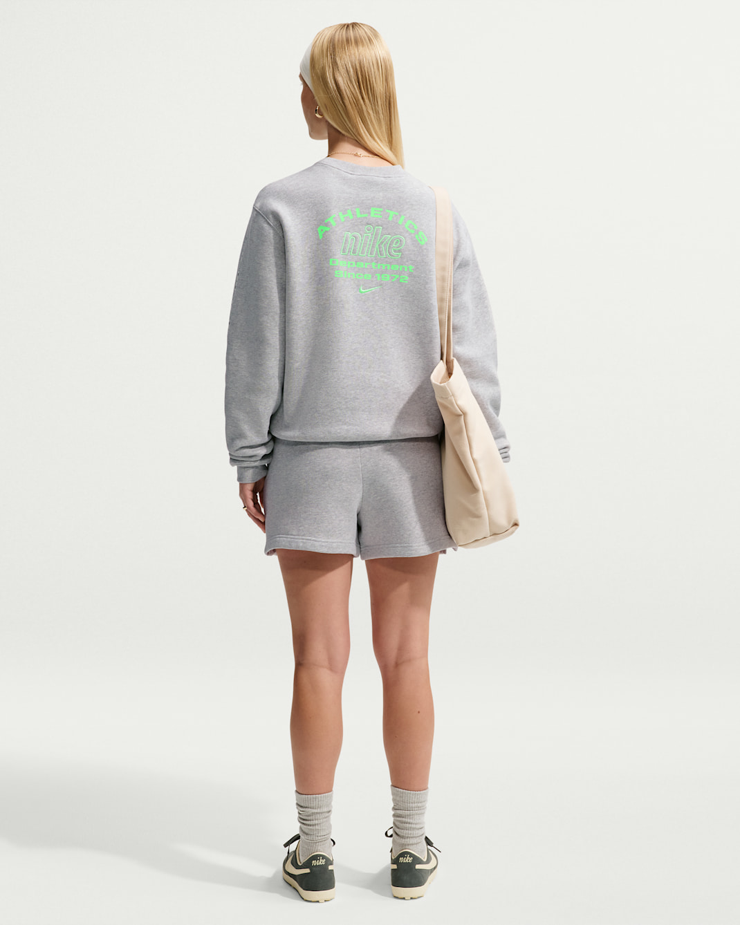 Nike Studio Fleece Medium Weight "Graphic Pack" Women's Mid-Rise "Nike Athletic Department" Shorts