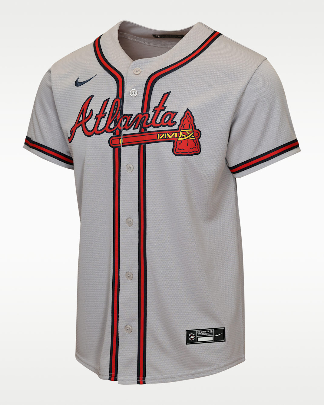 Ronald Acuña Jr. Atlanta Braves Big Kids' Nike MLB Replica Jersey - Grey