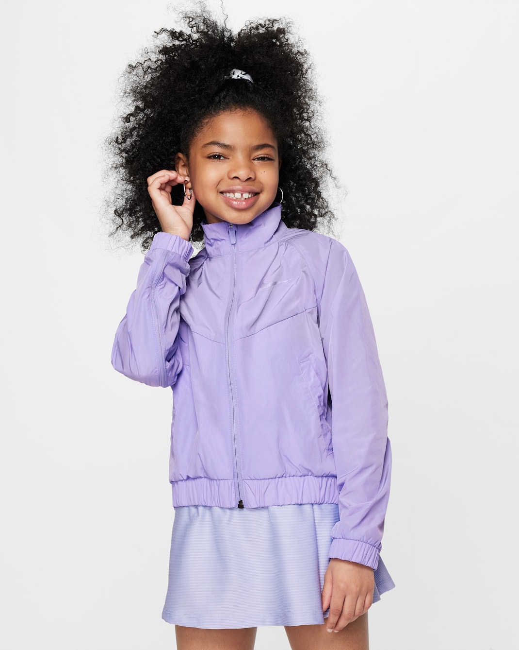 ナイキ スポーツウェア ウィンドランナー ジュニア (ガールズ) ルーズ ジャケット - ハイドランジア/ライトボーン