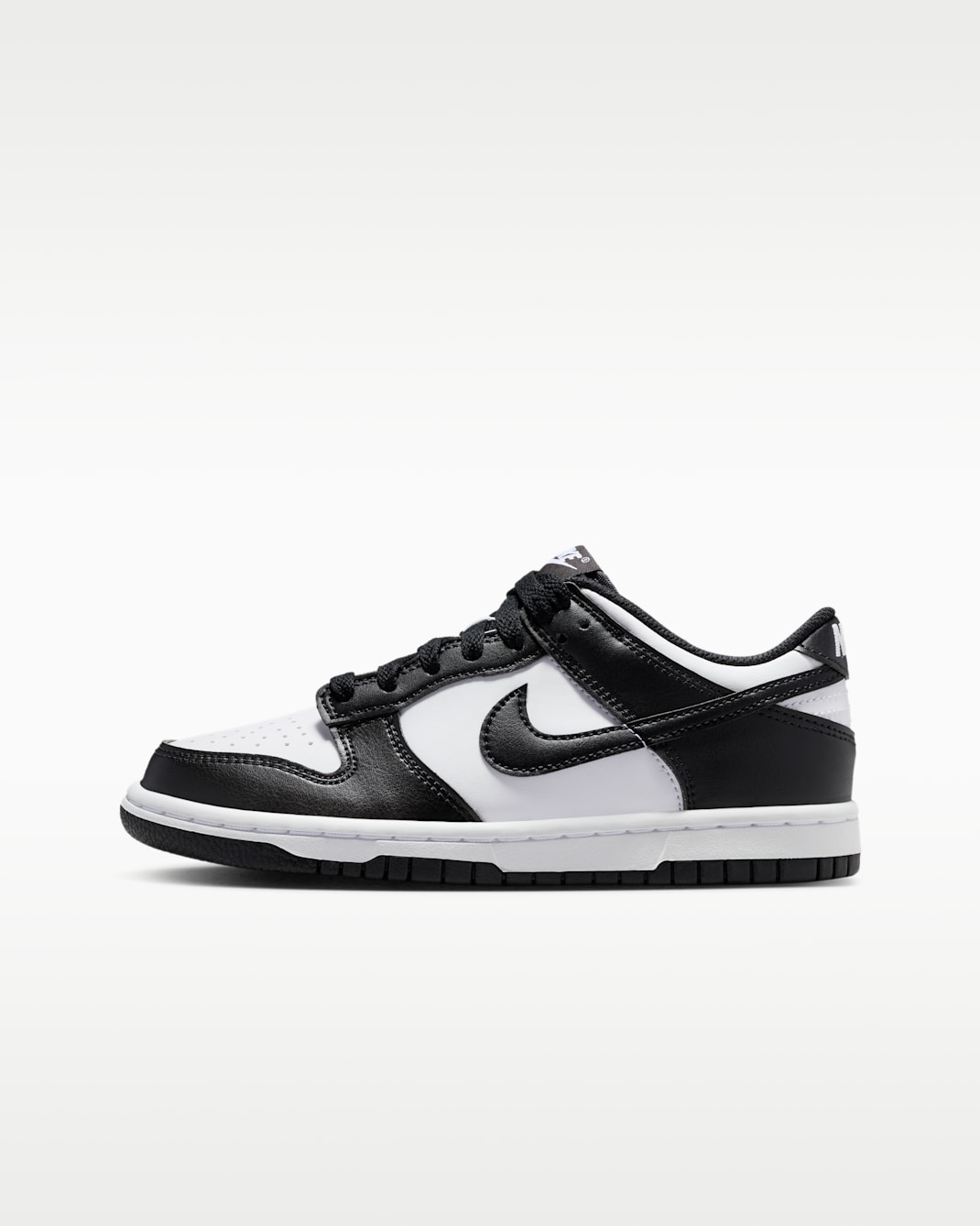 Nike Dunk Low Older Kids' Shoes - White/White/Black