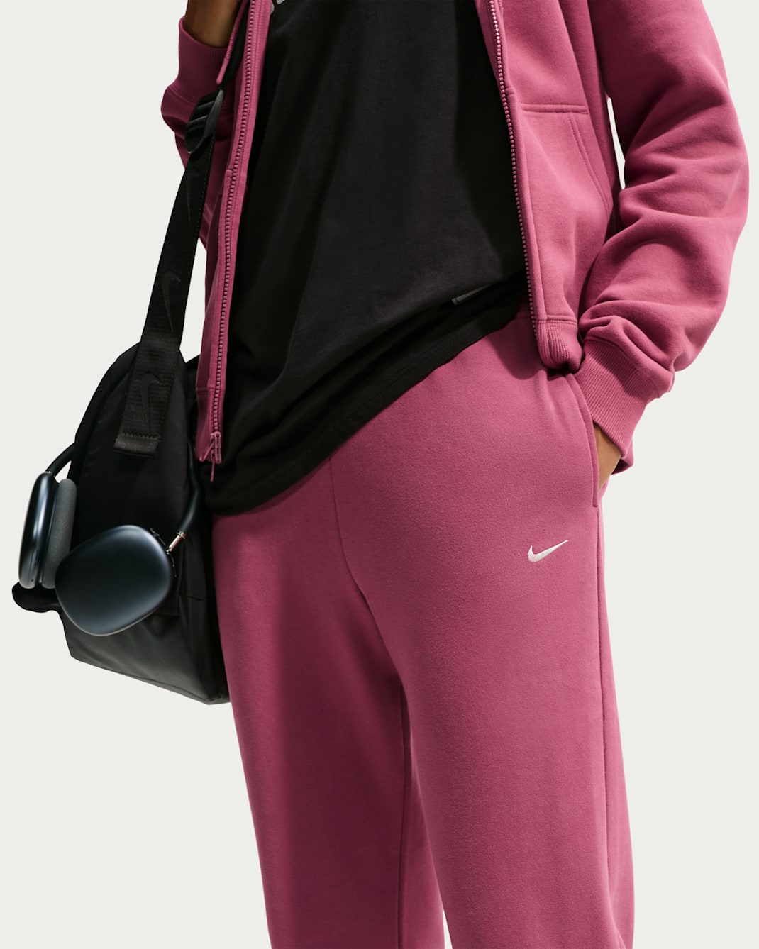 Nike Studio Fleece Lightweight "French Terry" Women's Mid-Rise Open-Hem Pants