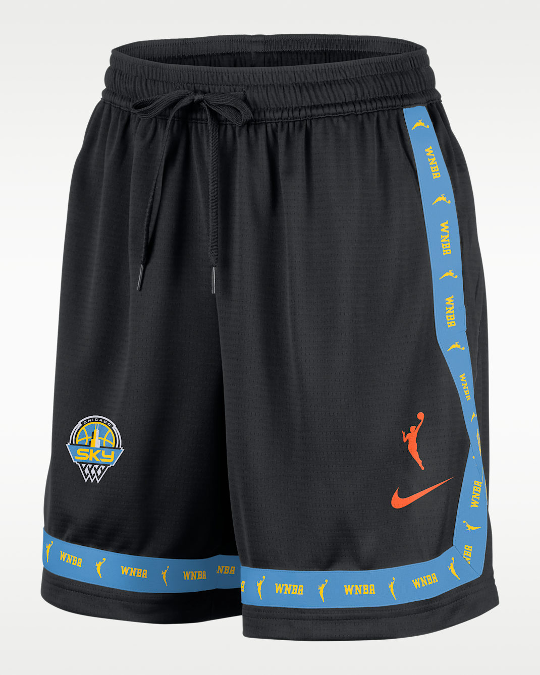 Chicago Sky Women's Nike Crossover WNBA Shorts - Black/Brilliant Orange