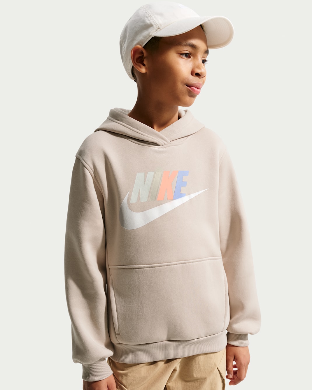 Nike Sportswear Club Fleece Big Kids' Hoodie - Cream II
