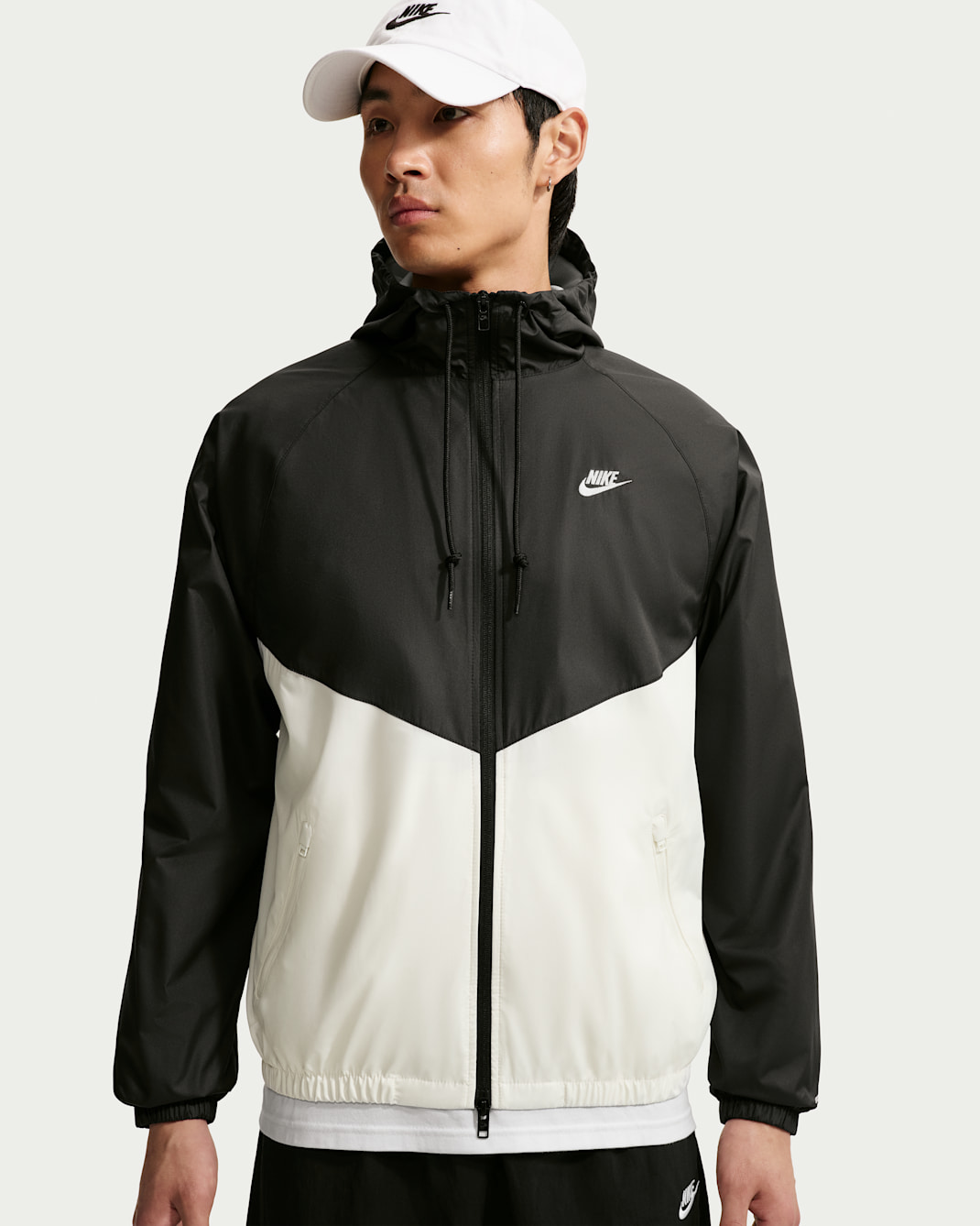 Nike Windrunner 男款內裡外套 - 黑色/Sail/Sail
