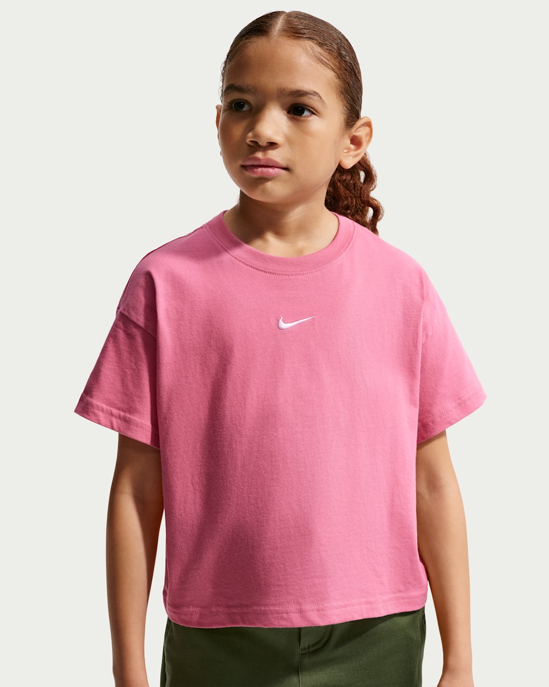 Nike Sportswear Essential Older Kids' (Girls') T-Shirt - Peony
