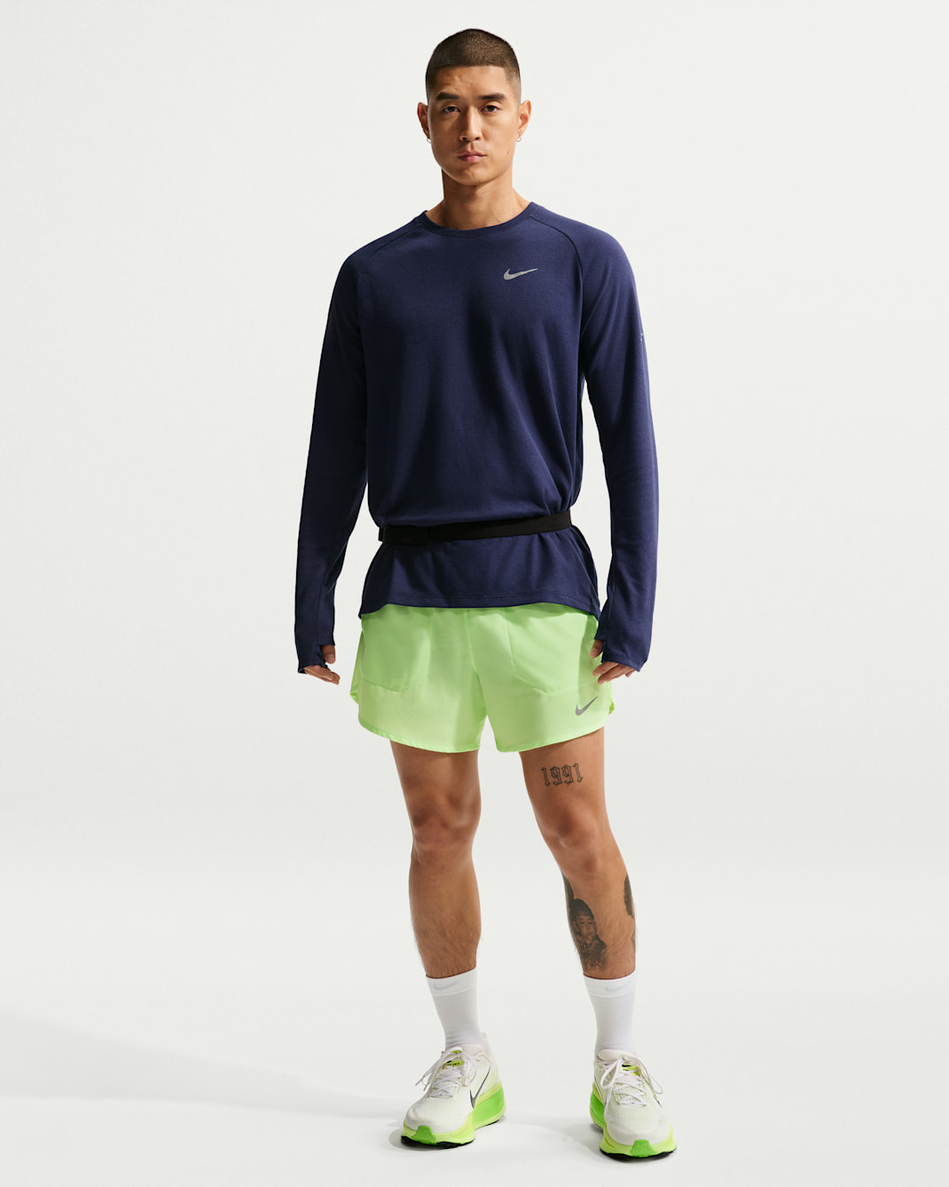 Shorts de correr Dri-FIT de 13 cm con forro de ropa interior para hombre Nike Stride - Avalancha lima