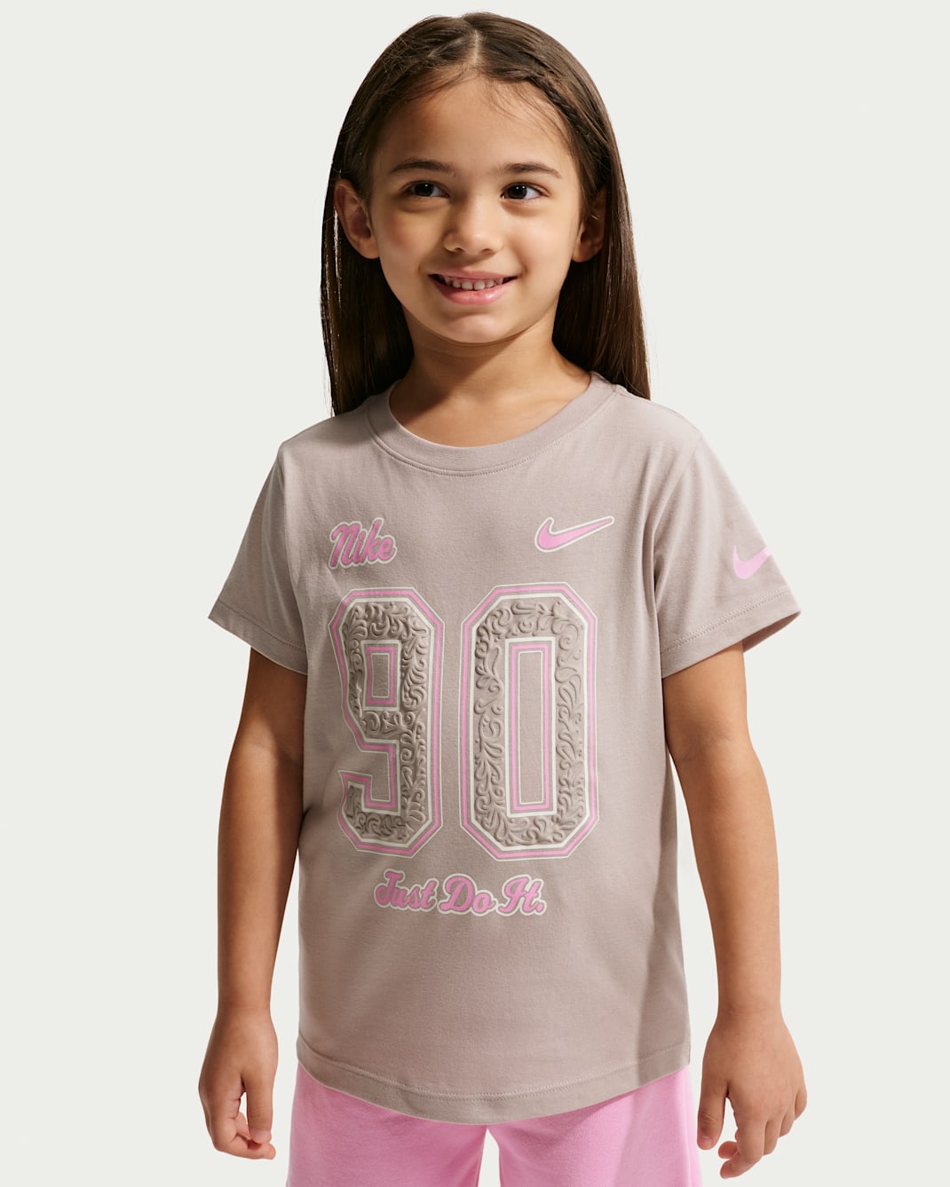 Playera Juxta-Girl Ringlet para niños talla pequeña Nike - Gris partícula