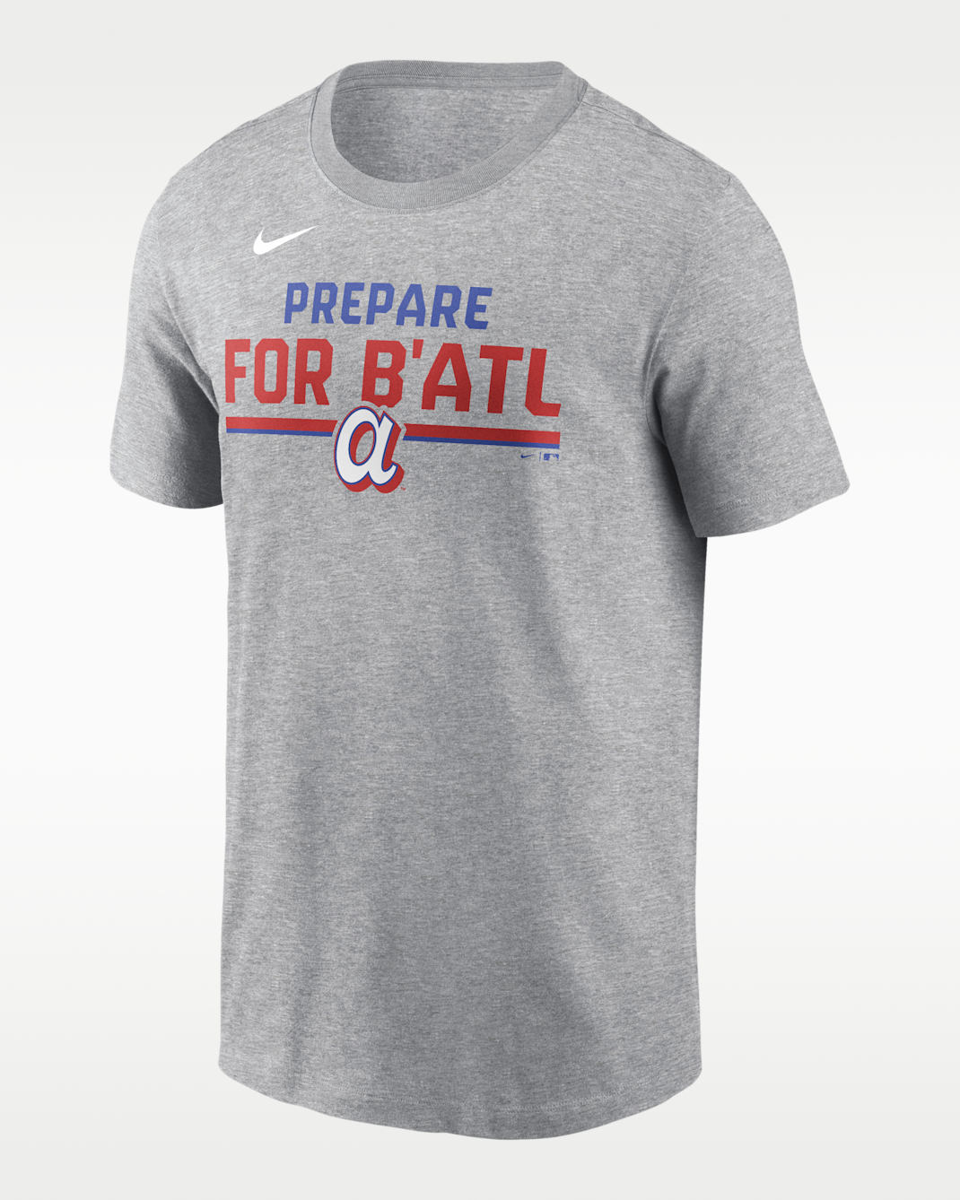 Atlanta Braves Stacked City Connect Men's Nike MLB T-Shirt - Charcoal Heather