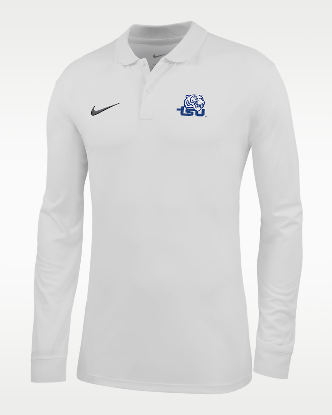 Polo de manga larga Dri-FIT para hombre Nike College (Tennessee State University) - Blanco