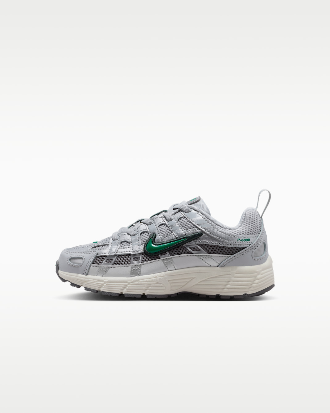 나이키 P-6000 리틀키즈 신발 - 그레이 포그/메탈릭 실버/세일/말라카이트