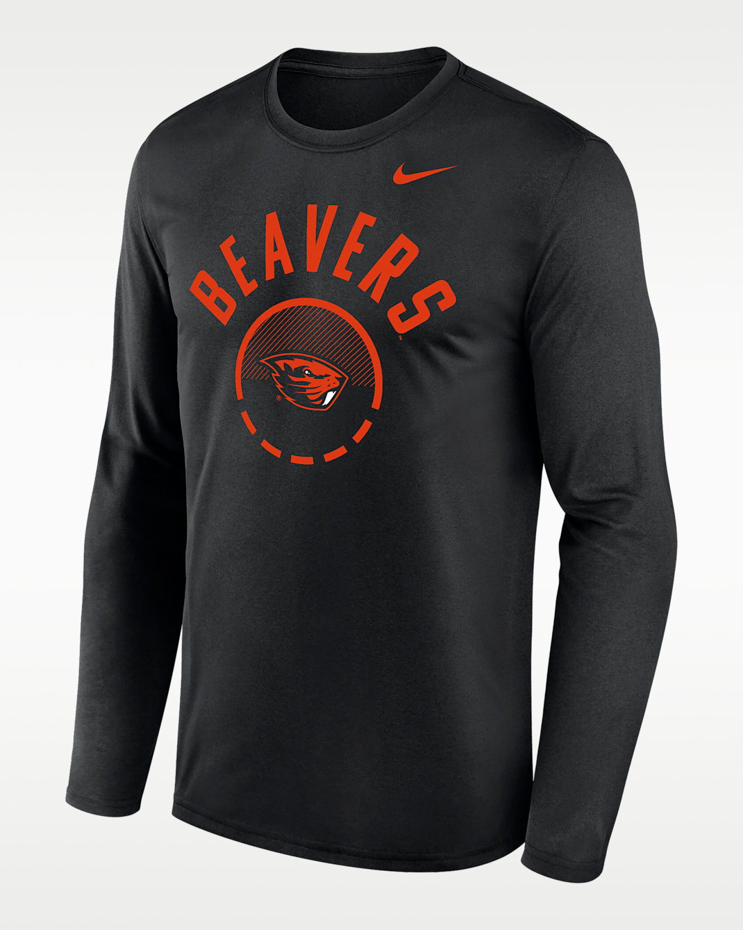 Playera de manga larga universitaria Nike Dri-FIT para hombre Oregon State Basketball Shoot Around Legend - Negro