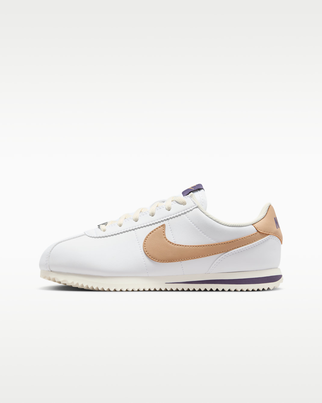 Nike Cortez Older Kids' Shoes - White/Dark Raisin/Pale Ivory/Hemp
