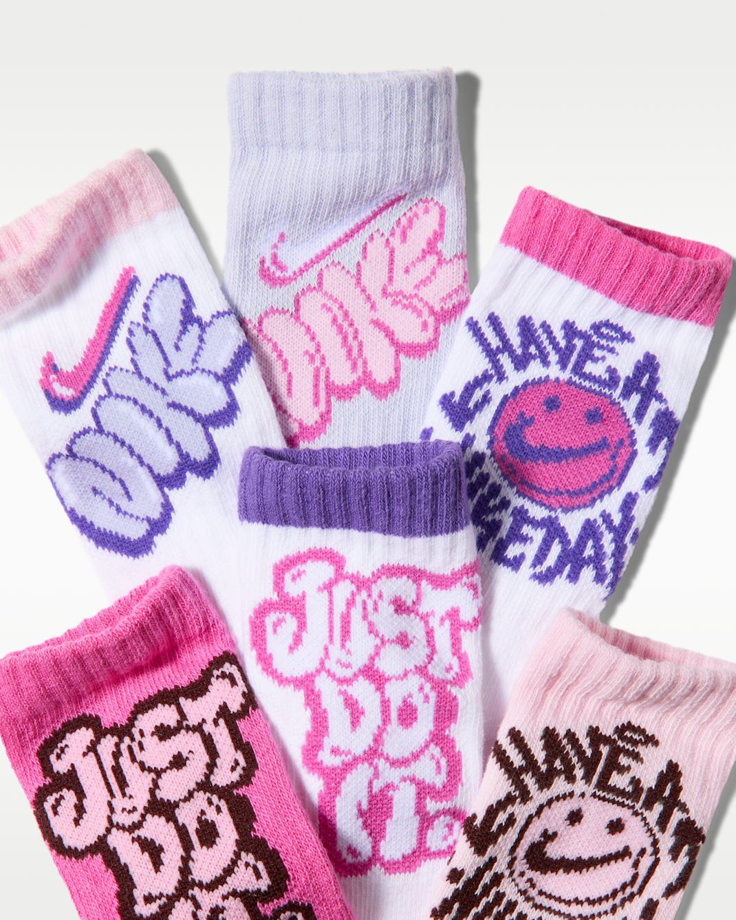 Nike Kids' Dri-FIT "Have a Nike Day" Graphic Crew Socks (6 Pairs)