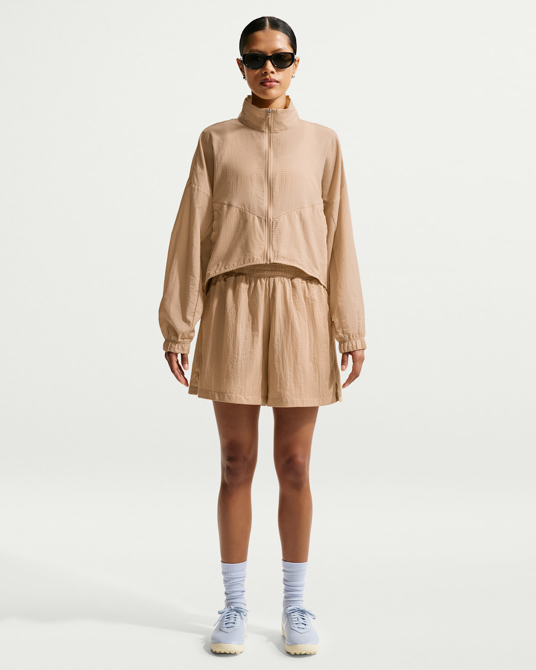 Short indéchirable léger ample à taille haute Nike Sportswear pour femme - Linen/Linen