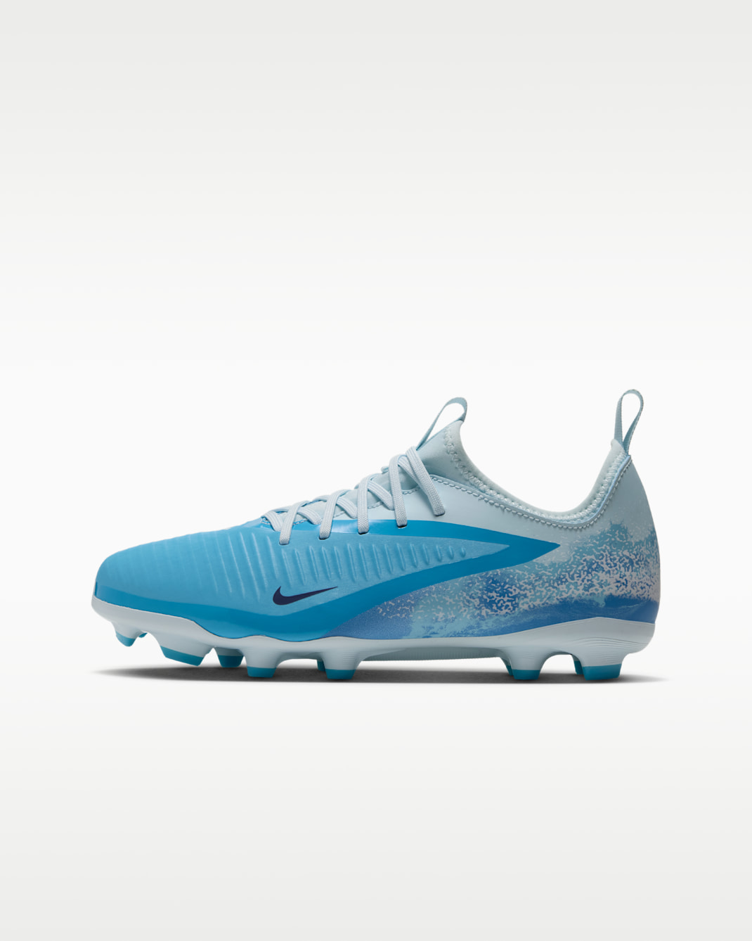 Nike Jr. Phantom 6 Low Academy "Erling Haaland" Big Kids' Multi-Ground Soccer Cleats - Baltic Blue/Glacier Blue/Blue Eclipse