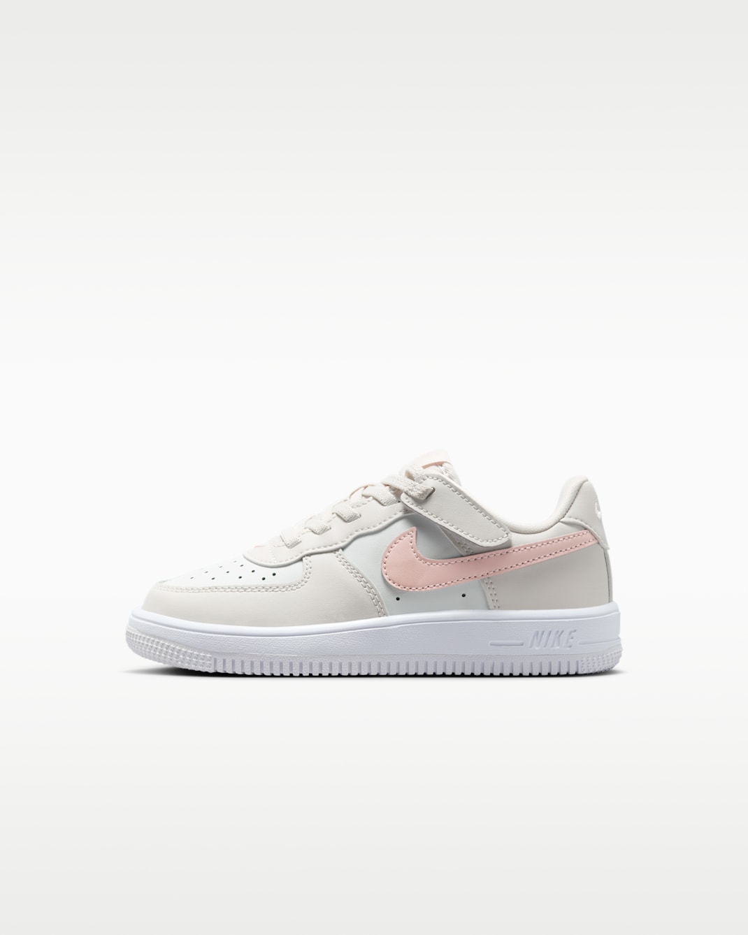 Tenis para niños de preescolar Nike Force 1 Low EasyOn - Fantasma/Blanco cumbre/Rosa eco