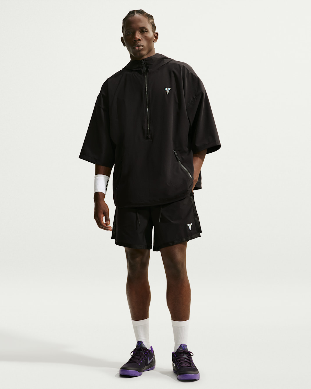 Kobe Pantalons curts de bàsquet 2 en 1 - Home - Negre/Negre/Negre