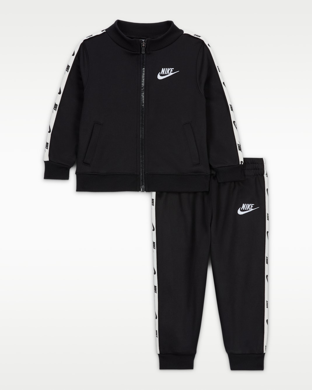 Conjunto de 2 piezas con cierre completo y logotipo para Bebé (12 a 24 meses) Nike Dri-FIT - Negro