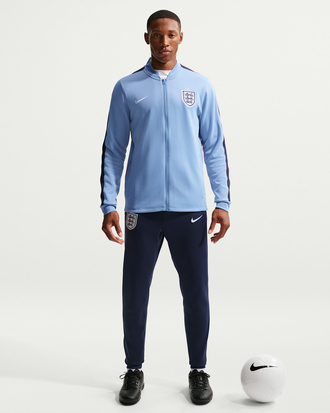 England Strike Men's Nike Dri-FIT Soccer Knit Tracksuit - Work Blue/Obsidian/Speed Red/White