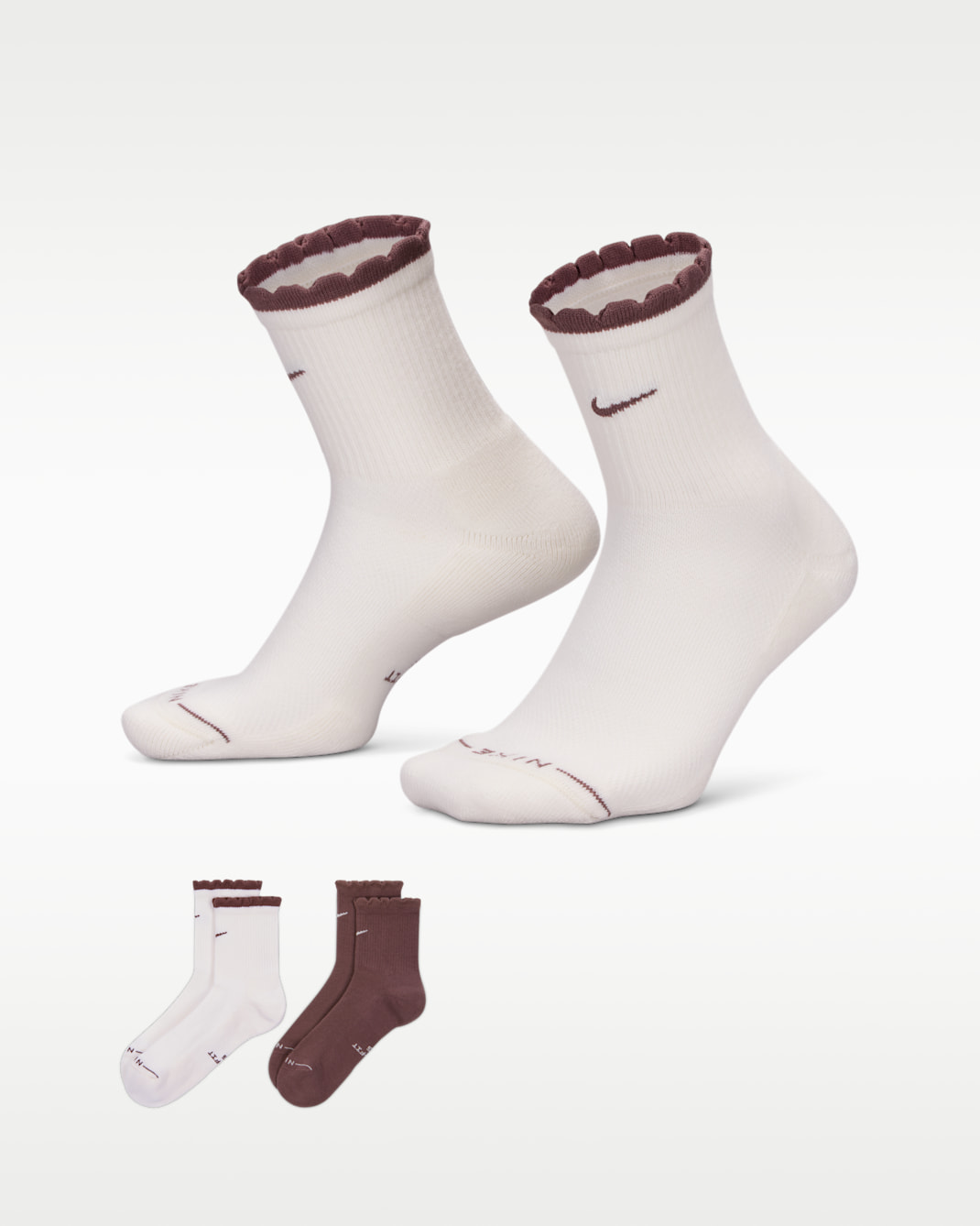 Nike Everyday Elevated Mid-Crew Socks (2 Pairs) - Multi-Color