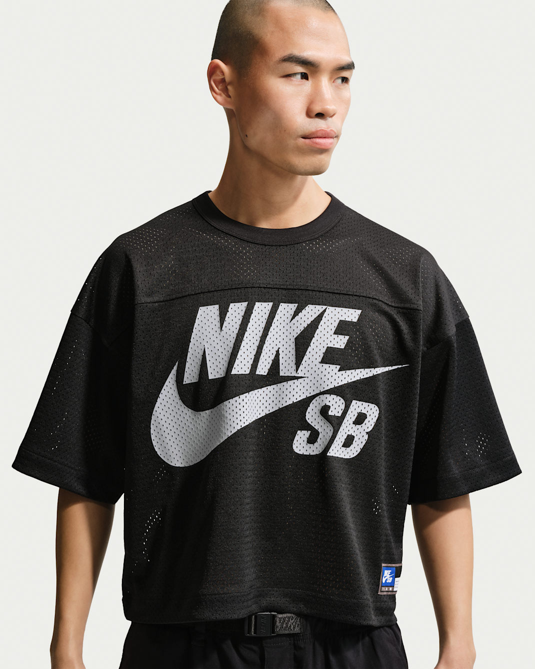 Nike SB Mesh Football Shirt Skate Top - Black