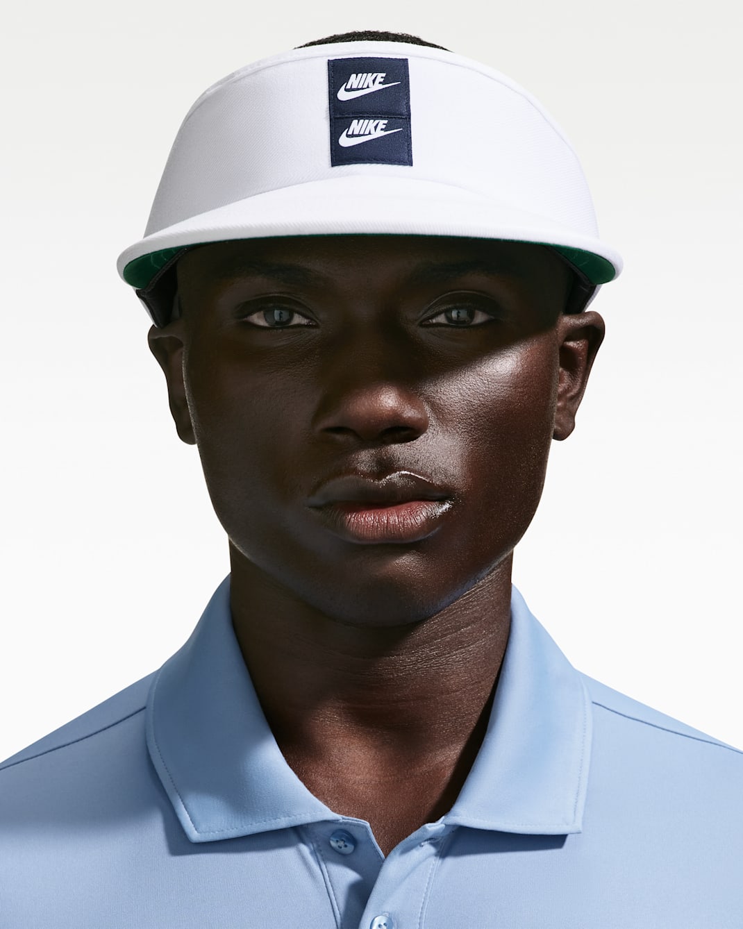 Nike Ace Dri-FIT Golf Visor - White/Pine Green/Anthracite/College Navy