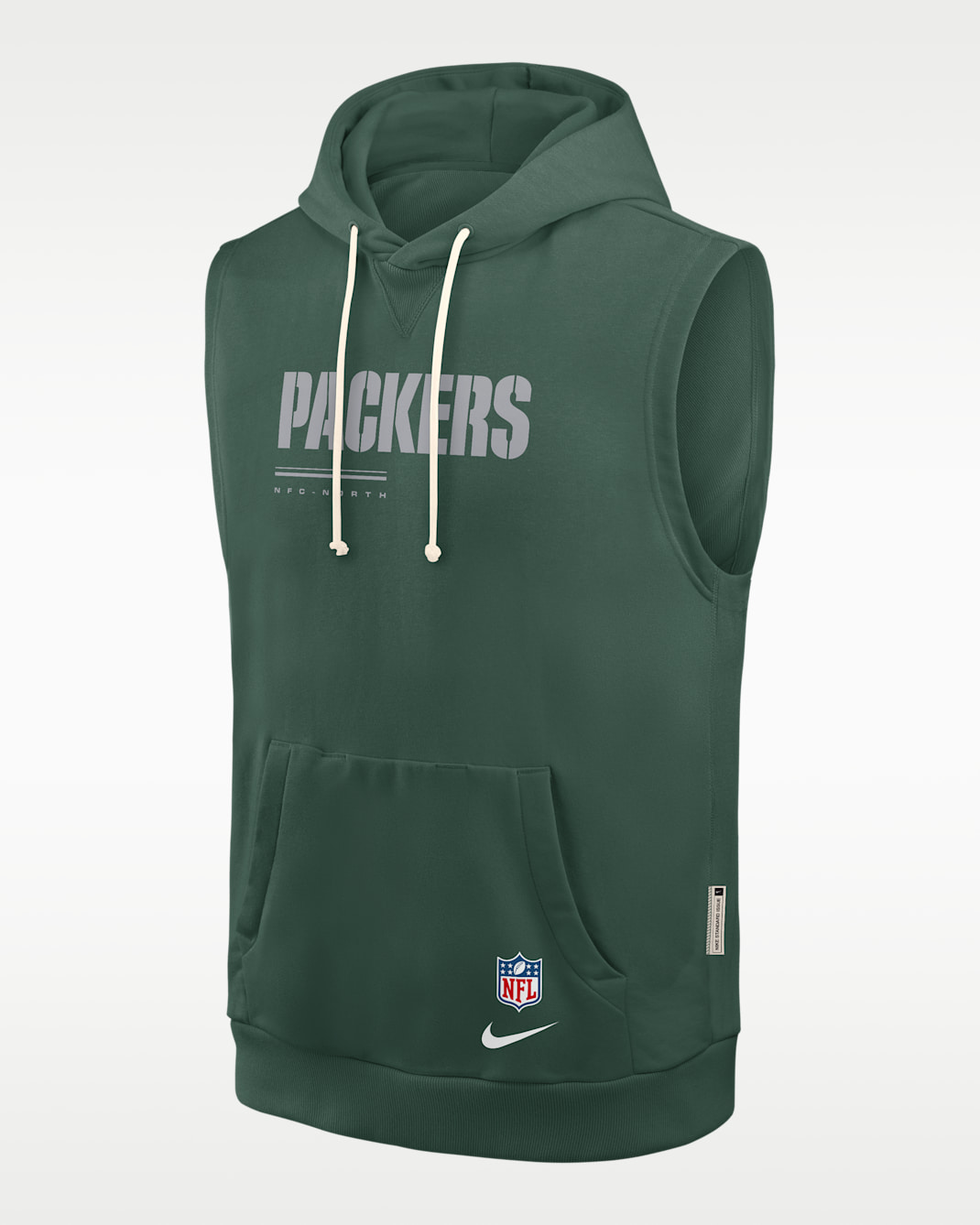 Sudadera con gorro sin cierre sin mangas Nike Dri-FIT de la NFL  para hombre Green Bay Packers Sideline - Verde