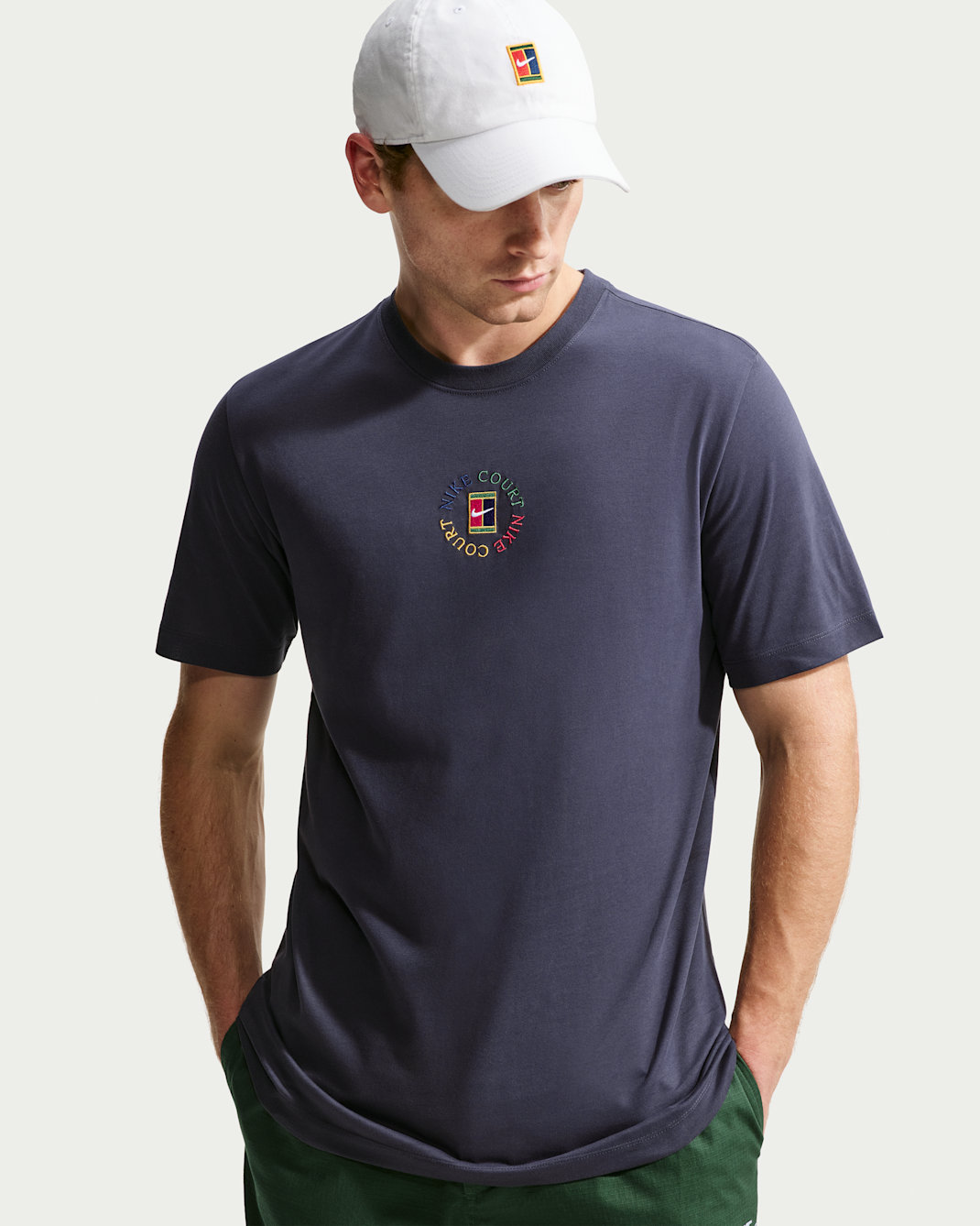 NikeCourt Men's Dri-FIT Tennis T-Shirt - Gridiron