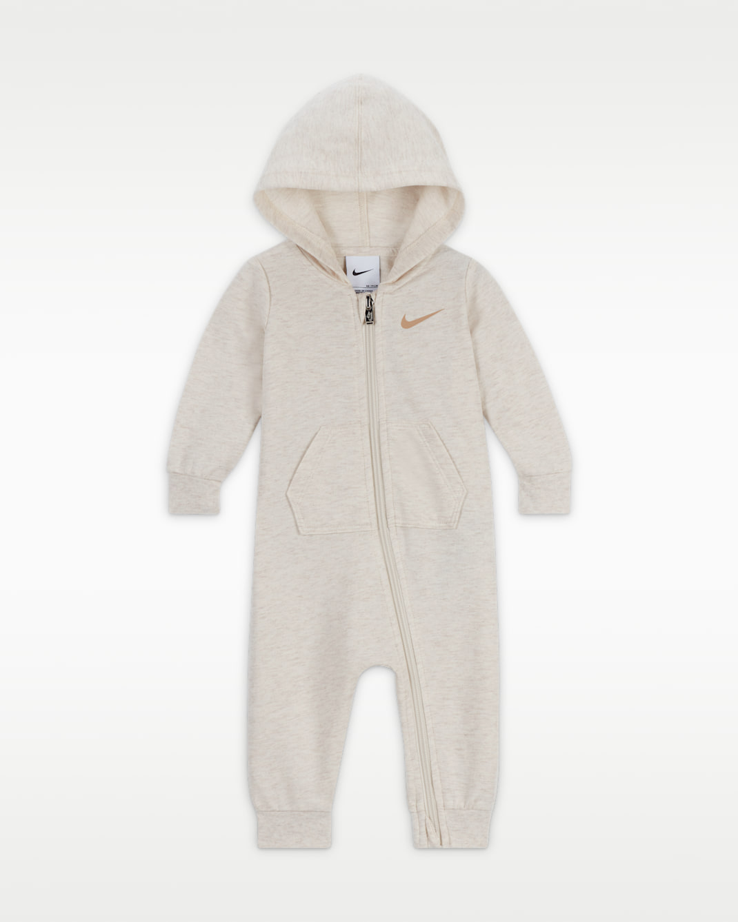 Nike Baby Essentials kapucnis rugdalózó babáknak (0–9 hónapos) - Ivory Heather