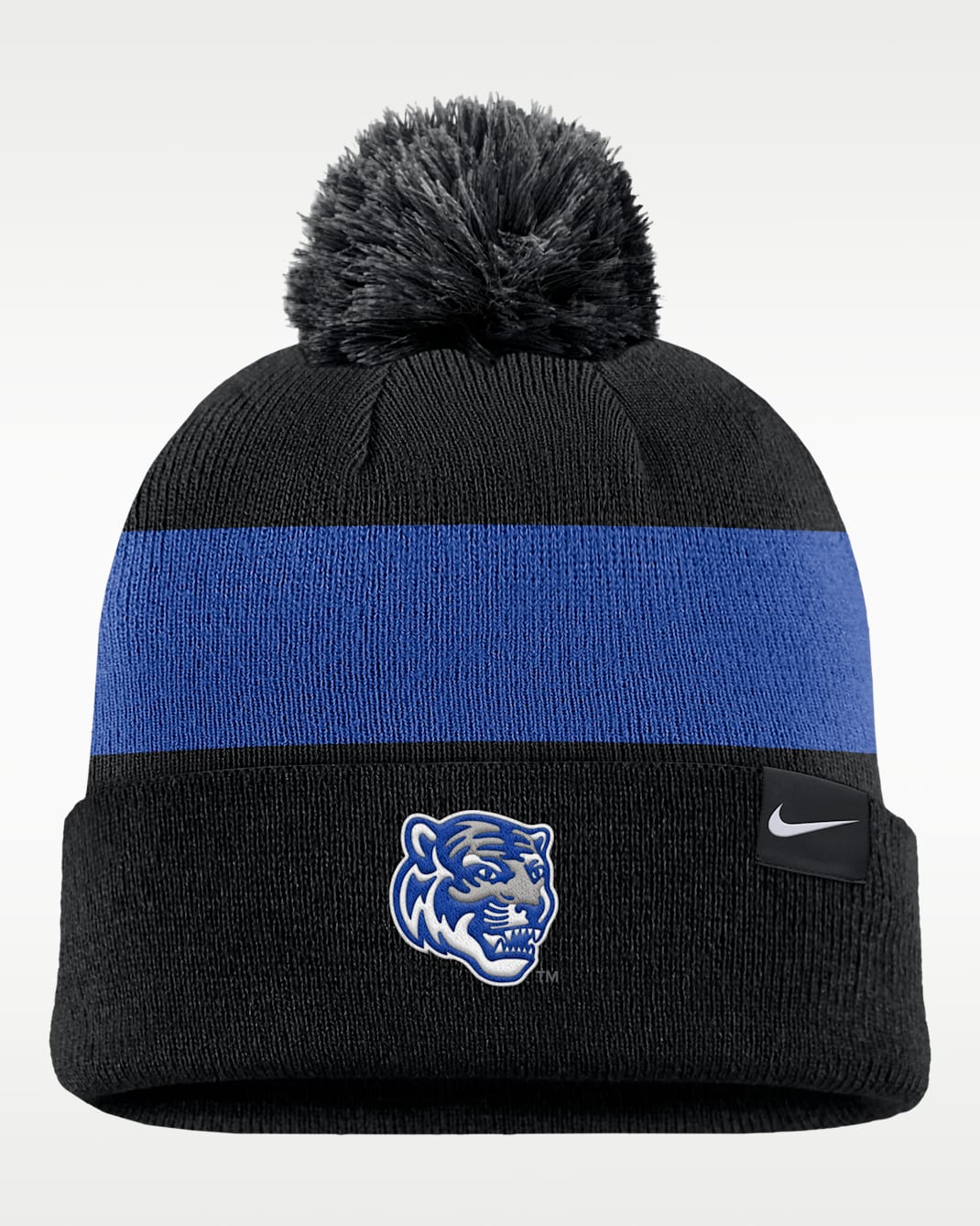 Memphis Tigers Peak Nike Basketball College Cuffed Pom Beanie