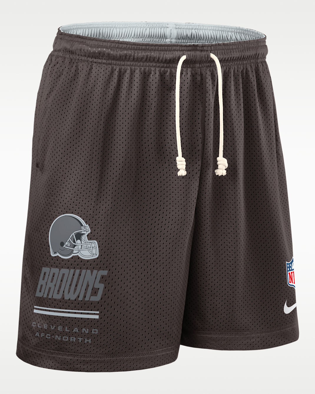 Cleveland Browns Sideline Reversible Men's Nike Dri-FIT NFL Shorts - Brown/Platinum
