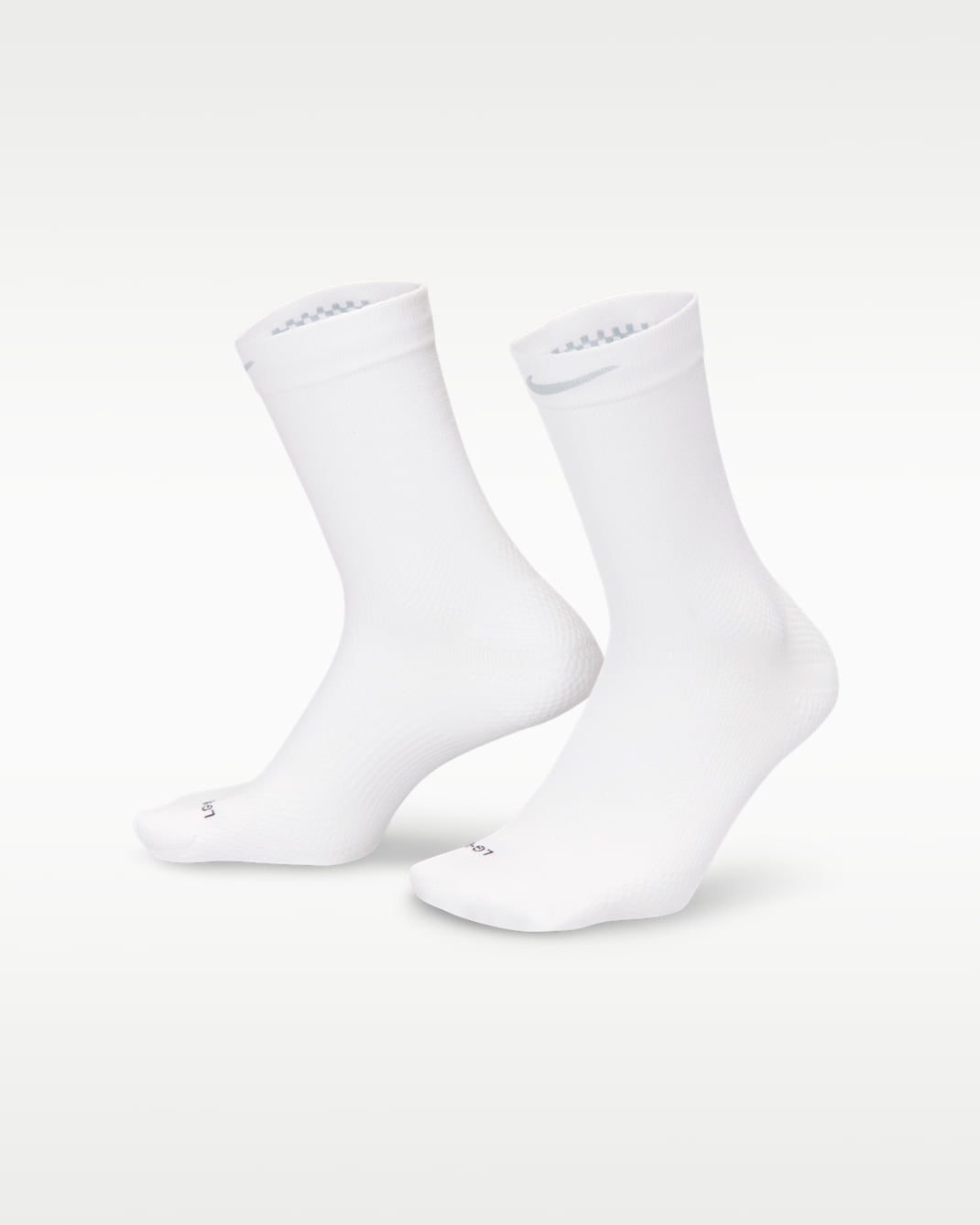 Nike Running Lightweight Crew Socks (1 Pair) - White/Black/Pure Platinum