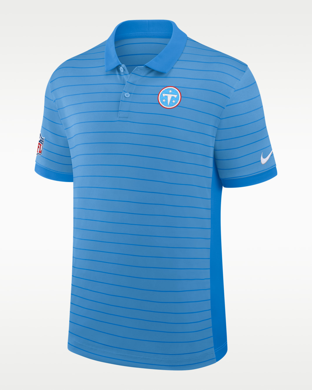 Tennessee Titans Sideline Victory Stripe Men's Nike Dri-FIT NFL Polo - Light Blue/Blue