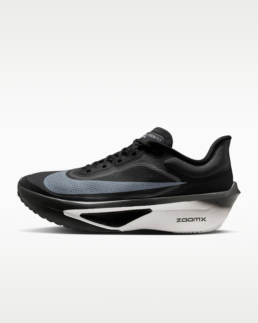 Chaussure de course sur route Nike Zoom Fly 6 pour homme - Noir/Light Smoke Grey/Blanc