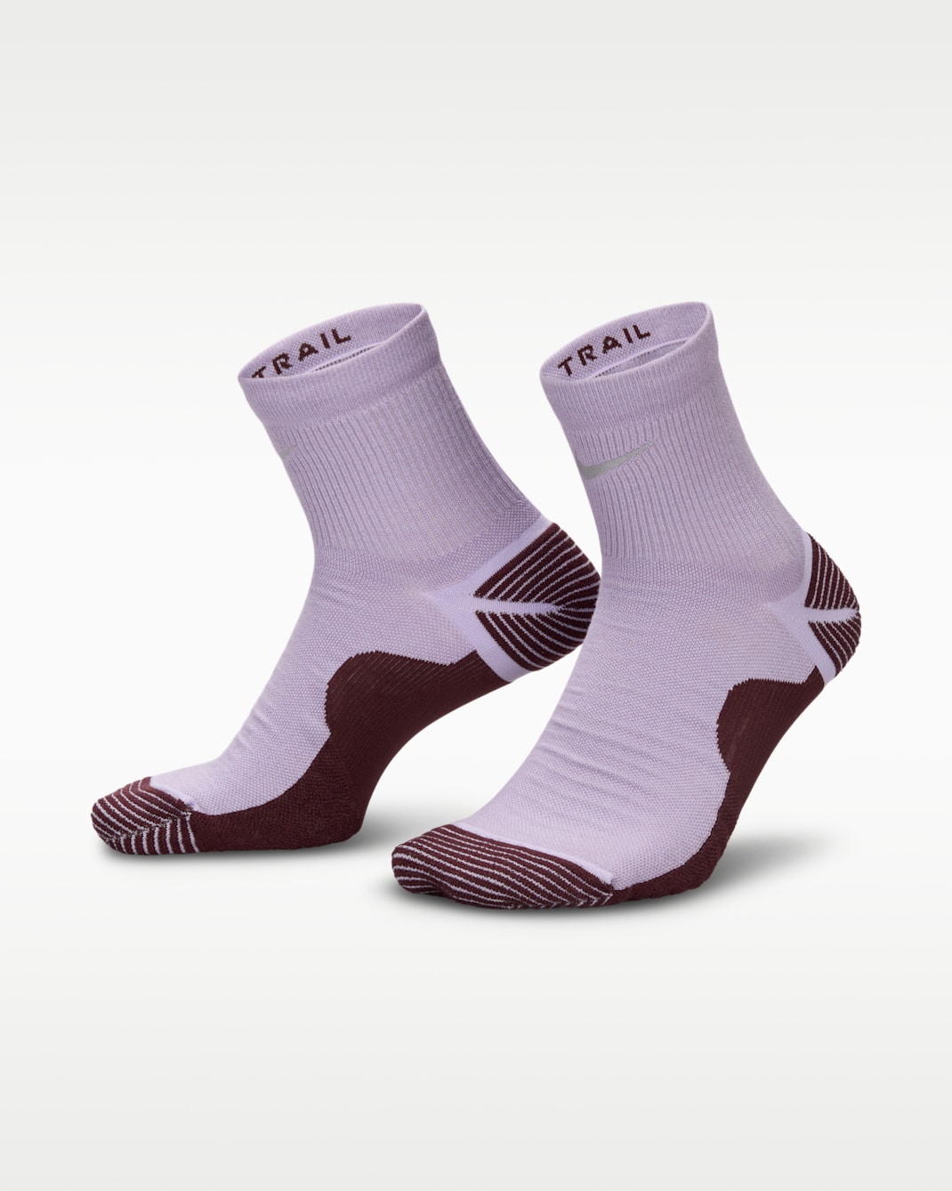 Chaussettes de trail mi-mollet Nike (1 paire) - Hydrangeas/Burgundy Crush/Cement Grey/Reflect Silver