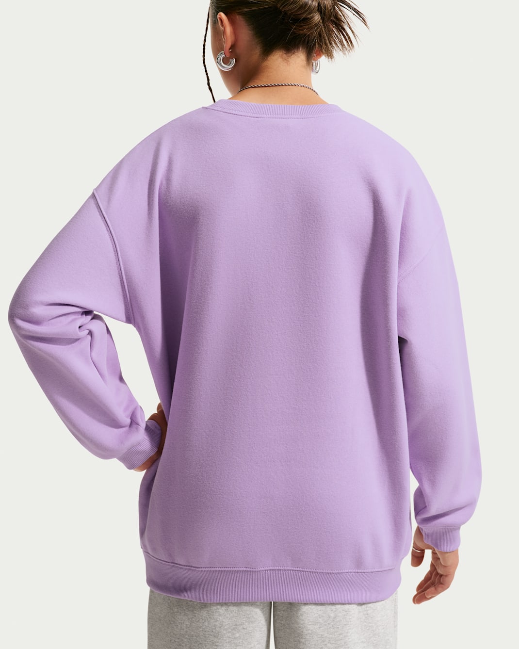 Nike Studio Fleece Big Kids' (Girls') Oversized Crew-Neck Sweatshirt