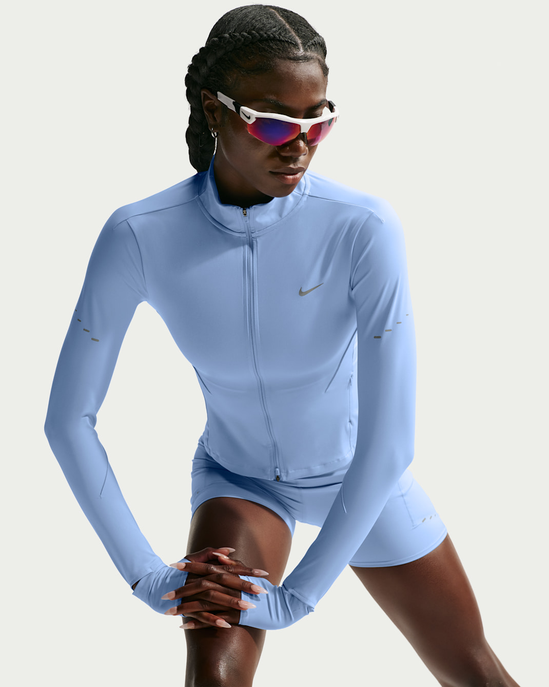 Nike Swift Women's Dri-FIT Full-Zip Running Jacket - Aluminum