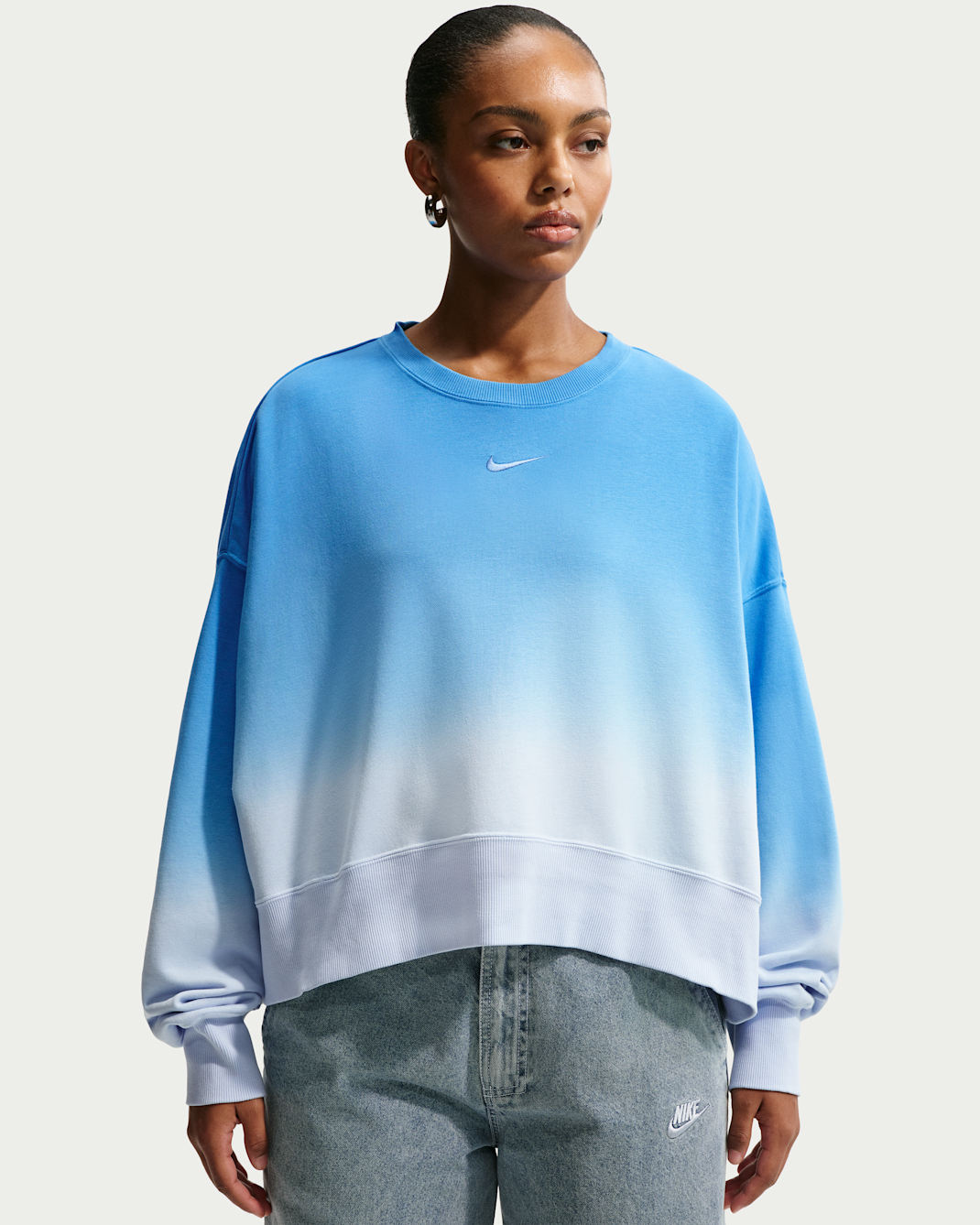Nike Sportswear Phoenix Fleece Women's Oversized Crew-Neck Sweatshirt - Hydrogen Blue/Light Photo Blue/Light Photo Blue