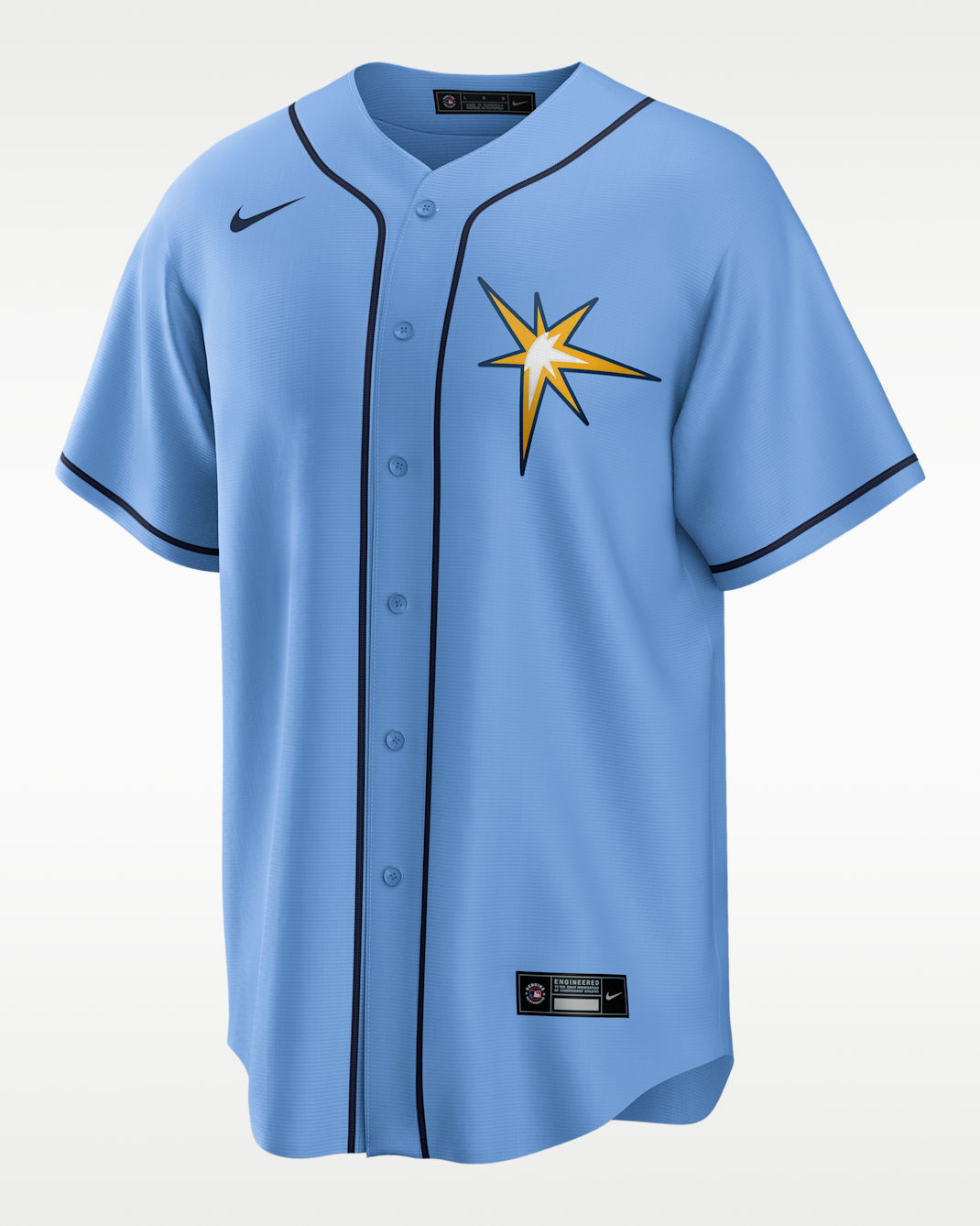 Jersey Nike de la MLB Replica para hombre Tampa Bay Rays - Azul claro