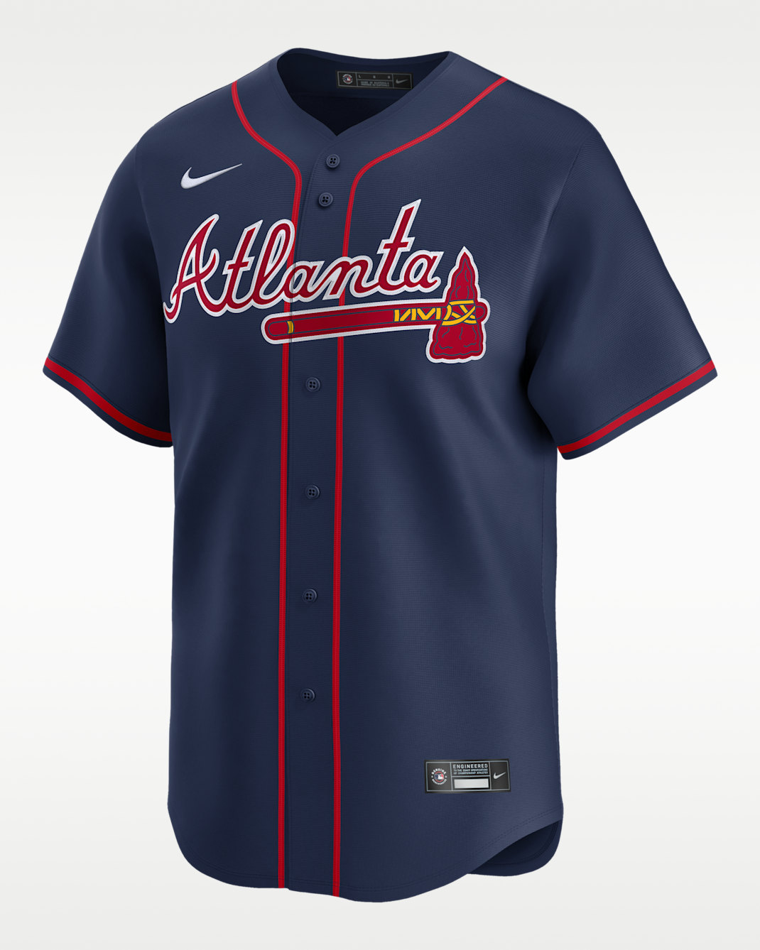 Jersey Nike Dri-FIT ADV de la MLB Limited para hombre Atlanta Braves - Azul marino