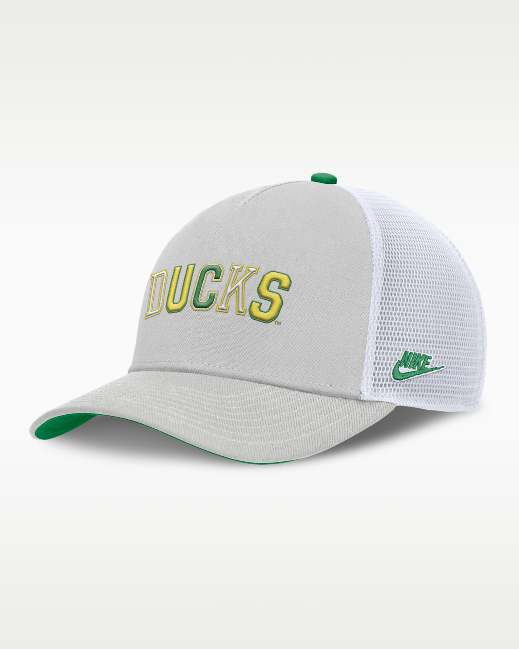Oregon Legacy Basketball Rise Men's Nike College Trucker Adjustable Hat - Grey/Green/Yellow/Green