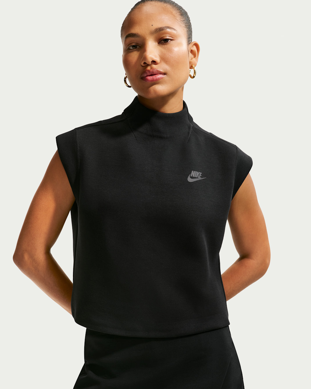 Nike Sportswear Tech Fleece Women's Short-Sleeve Top - Black/Black